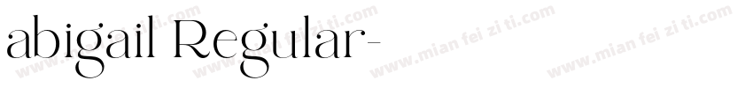 abigail Regular字体转换